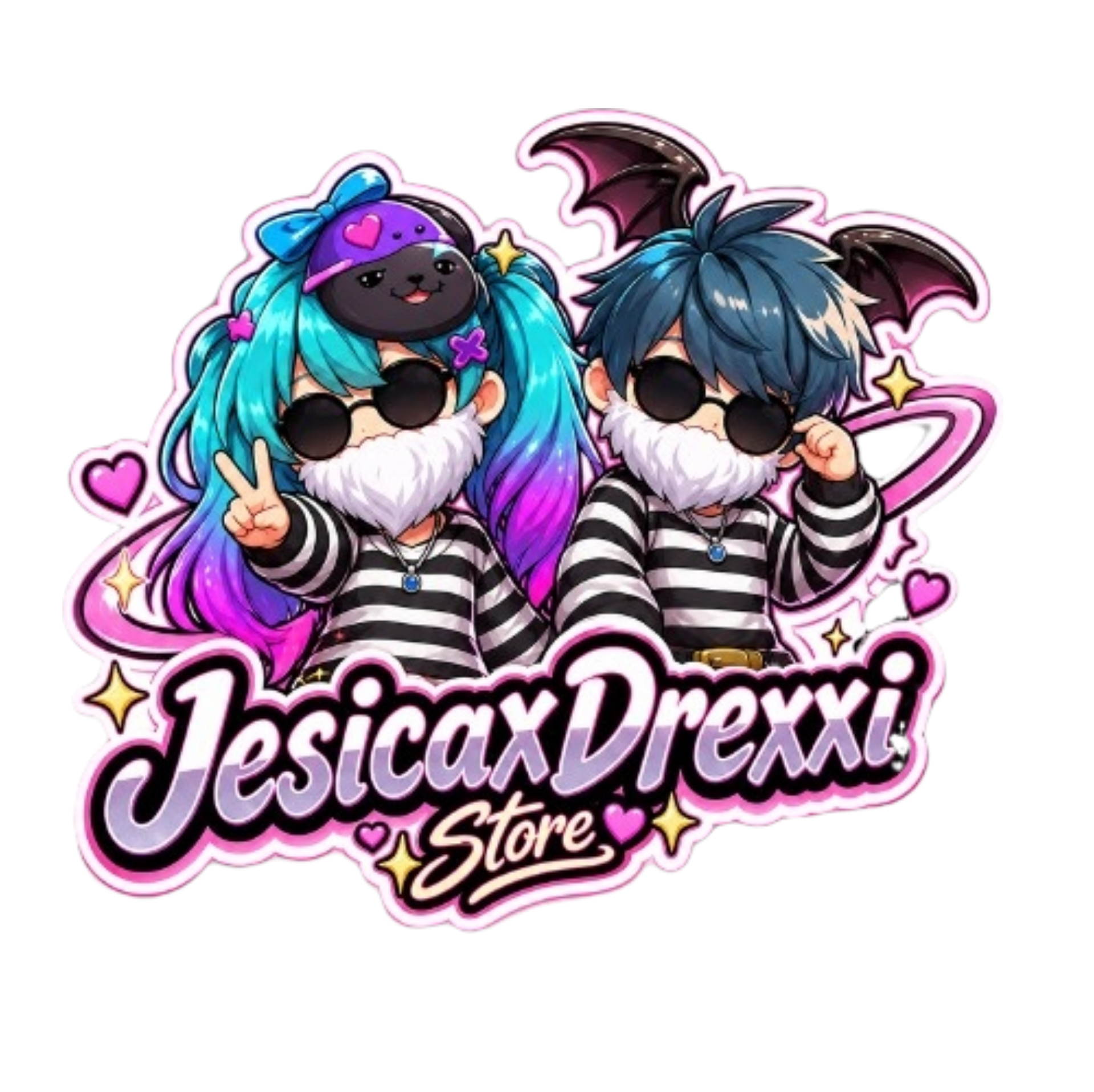 Karakter Jessica x Drexxi Store bermain HP